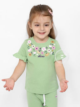 CRB wear / CSBG 63860-34-417 Футболка для девочки,оливковый/Ex.Cherubino