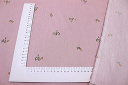 Сатин Нежный цветочек цв.св.пыльная роза, СОРТ2, ш.2.35м, хлопок-100%, 120гр/м.кв - Купава фото 3