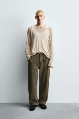 ABSTRACT PRINT CARPENTER TROUSERS