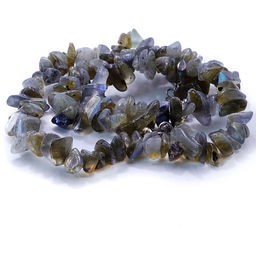 Бусы из камня Лабрадор для мистических желаний и мощной защиты 45см