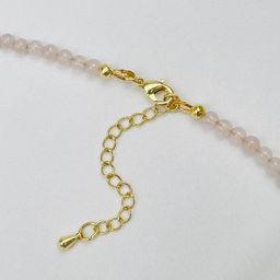 Колье из Розового кварца и Жемчуга 43 см +