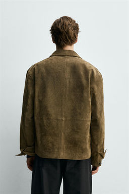 SOBRECAMISA PIEL ANTE / Khaki - Zara фото 3