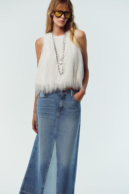 Z1975 COMBINED DENIM MIDI SKIRT