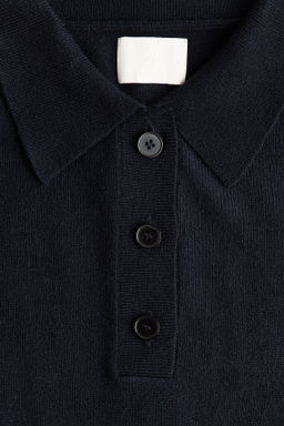 Fine-knit polo dress - H&m фото 6