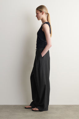 PANTAL?N TWILL WIDE LEG RELAXED FIT - H&m фото 9