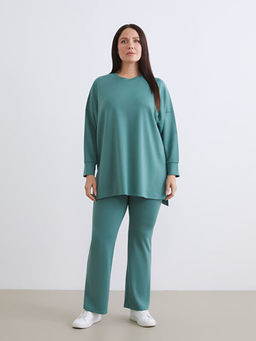 Bisiklet Yaka Oversize Kad?n Sweatshirt Tunik