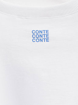 CONTE Футболка с манжетами и рисунком Adventures LD 2690 white-fantastico
