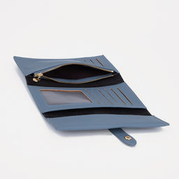 Кошелёк на кнопке, цвет голубой - Simaland фото 4