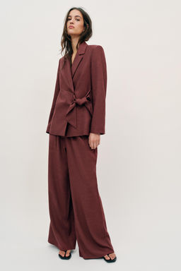 PANTAL?N ANCHO CON LINO SET / ?xido