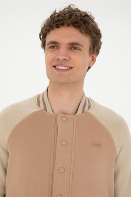 Мужской вязаный кардиган кокосового цвета - U.s. polo assn фото 2