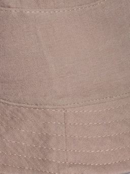 Панама детская однотонная муслин, на завязках, капучино