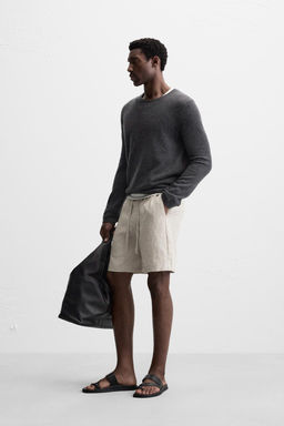 100% LINEN BERMUDA SHORTS - Zara фото 4