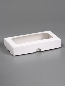 Цена за 5 шт. Подарочная коробка под плитку Дубайского шоколада, складная, белая, 16×8×2.7 см