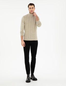 Kum Melanj Slim Fit Kazak