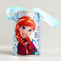 Копилка с голографией, Снежная принцесса, 7.8 см × 7.8 см × 12 см