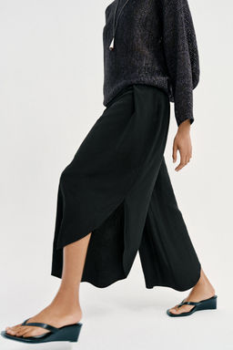 PANTAL?N FLUIDO ABERTURAS / Negro - Zara фото 4