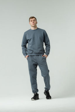 из ЛАКОСТЫ С НАЧЁСОМ Костюм мужской со свитшотом - Knitka фото 3