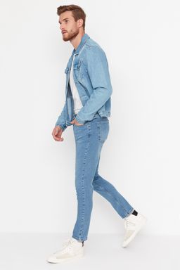 TRENDYOL MAN Lacivert Esnek Kumas Slim Fit Dar Kesim Jeans Kot Pantolon TMNAW23JE00054 - Trendyolmilla фото 9