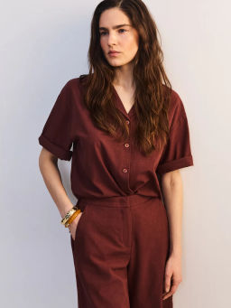 Блуза оверсайз из хлопка и вискозы ZR2605012010-21 / Zarina