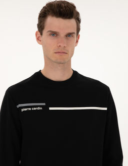 Siyah Regular Fit Sweatshirt - Pierre cardin фото 2