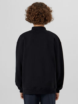 Толстовка для мальчиков черная с принтом never give up - Mark formelle фото 3