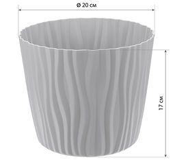 Кашпо ВОЛНА 4,0л, арт. М3189 - Полимербыт фото 4