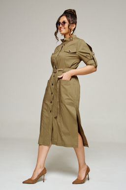 Платье 6339 оливка, Платье, Пояс - Beautiful and free фото 5