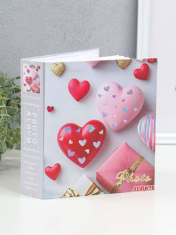 Фотоальбом на 100 фото 13×18 см «Сердца в сердцах», в коробке, 5×18×20.5 см