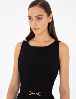 Siyah Slim Fit Dokuma Elbise - Pierre cardin фото 4