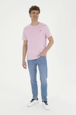 U. S. Polo Assn / Мужская розовая базовая футболка - U.s. polo assn фото 4