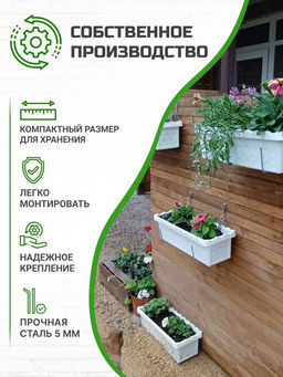 Кронштейн для балконных ящиков (пристенный)
