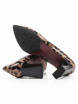 06-A125A-746PC BLACK/LEOPARD Туфли женские (натуральная кожа)