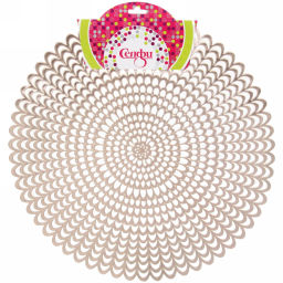 Цена за 3 шт. Салфетка плетеная 38см "Кружева" золото