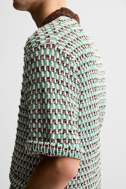 JACQUARD KNIT POLO SHIRT - Zara фото 8