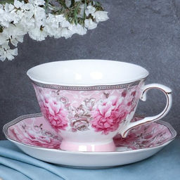 Чайный набор 12 предметов 250 мл на ножке / RS/12-FY22002 Grey /уп 8/ - Галеонтрейд фото 3