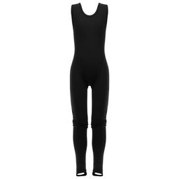 Комбинезон гимнастический Grace Dance, на лямках, с вырезом под пятку, р. 38, цвет чёрный  фото 6