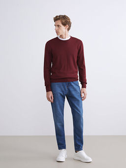 Bisiklet Yaka Erkek Triko Kazak