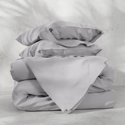 Постельное бельё Этель Евро Tencel 200*220см, 230*245см, 50*70см-2шт, цвет светло-серый  фото 5