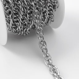 Цепочка для сумки, железная, 9,15 6 мм, 3 0,1 м цвет серебряный - Арт узор фото 2