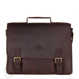 Портфель мужской кожаный 35502Z d.brown Zinimsk в Новосибирске