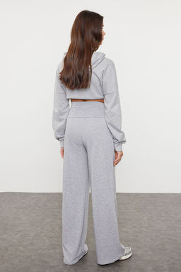 Gri Ince Ekstra Yuksek Bel Wide Leg/Genis Kesim Pantolon TWOAW25PL00026