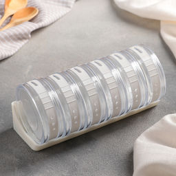 Набор для специй Цилиндр, 6 шт на подставке, цвет МИКС