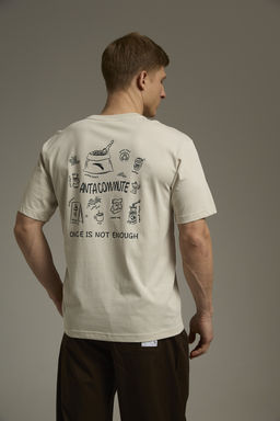 Футболка Бежевый COMMUTE SS Tee - Anta фото 3