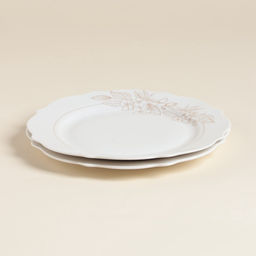 Тарелки SL Home «Аманде», d=21 см, набор 2 шт., фарфор, белые