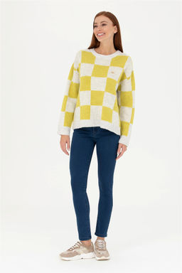 Женский свитер фисташкового зеленого цвета - U.s. polo assn фото 4