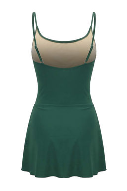 Zumrut Yesili Baglamal? Kare Yaka Kapl? Etek Mayo TBESS25MA00051