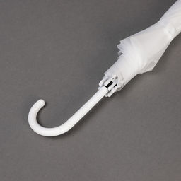 Зонт - трость полуавтоматический «Однотонный», 8 спиц, R=46/55 см, D=92 см, белый