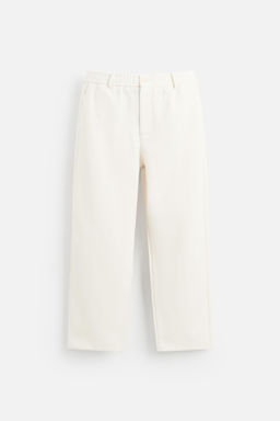 TEXTURED REGULAR FIT TROUSERS - Zara фото 37