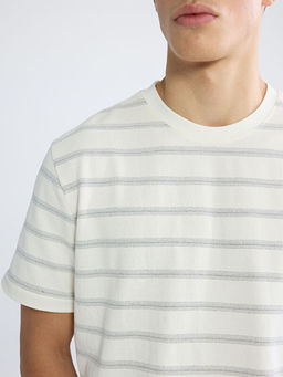 Bisiklet Yaka ?izgili Pike Erkek Ti??rt