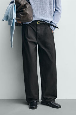 PANTAL?N WIDE  FIT PLIEGUES / Marr?n - Zara фото 2